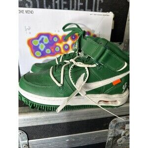 SIZE 5Y 6.5 Women’s Nike Air Force 1 Mid Off-White Green White BRAND NEW No Box